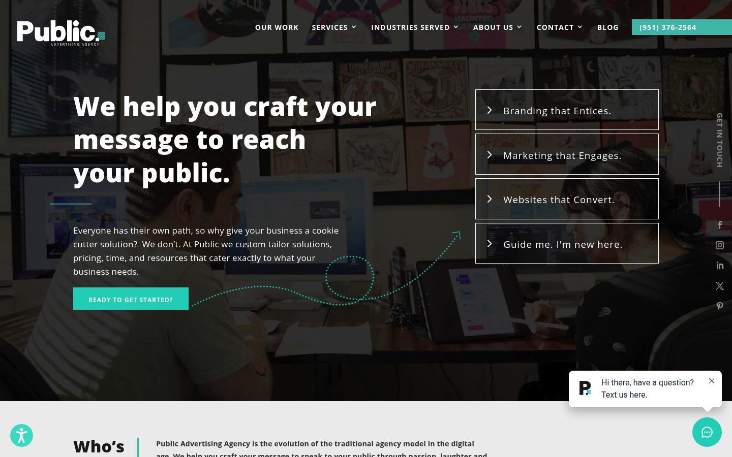Public Advertising Agency website preview