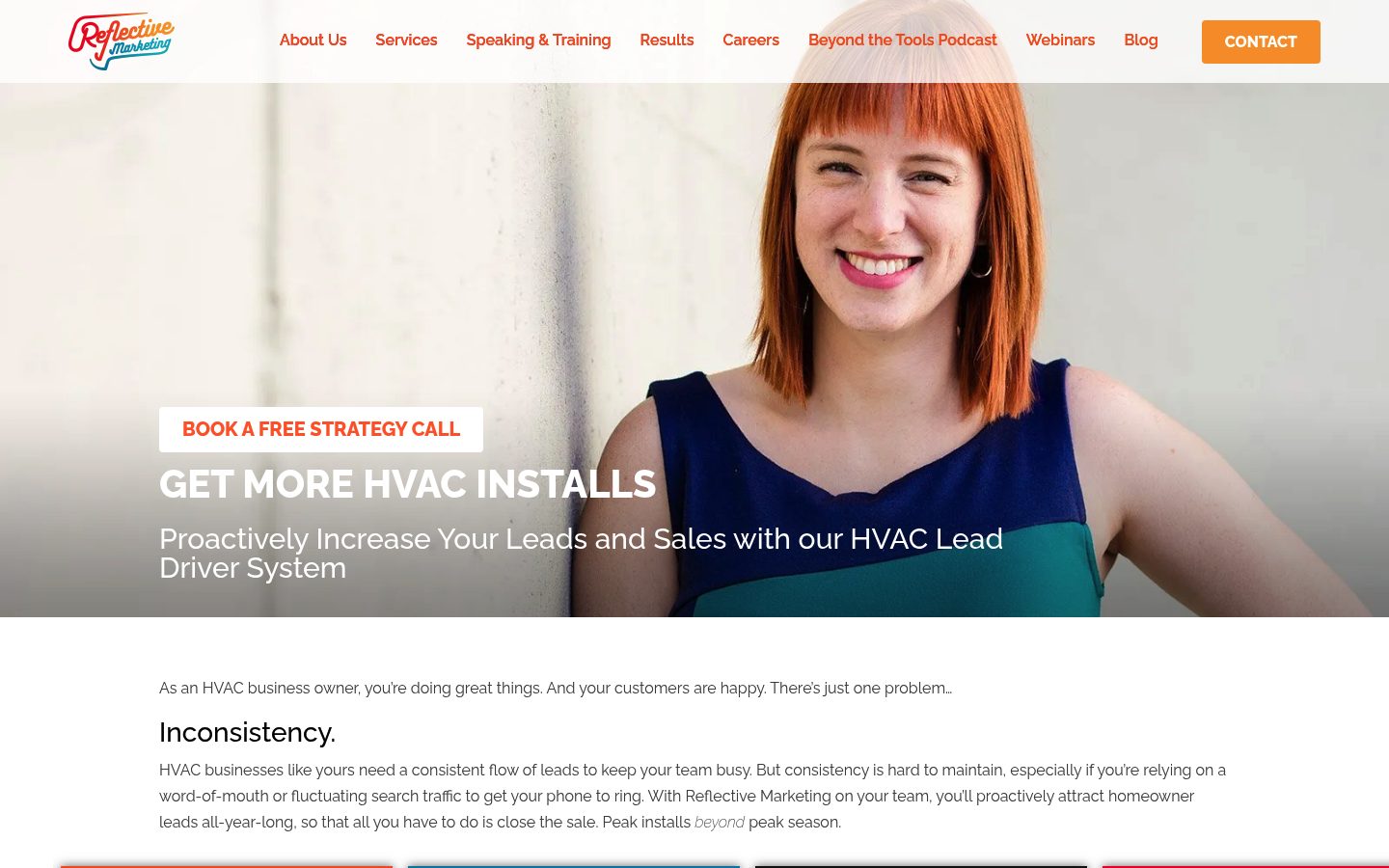 Reflective Marketing website preview