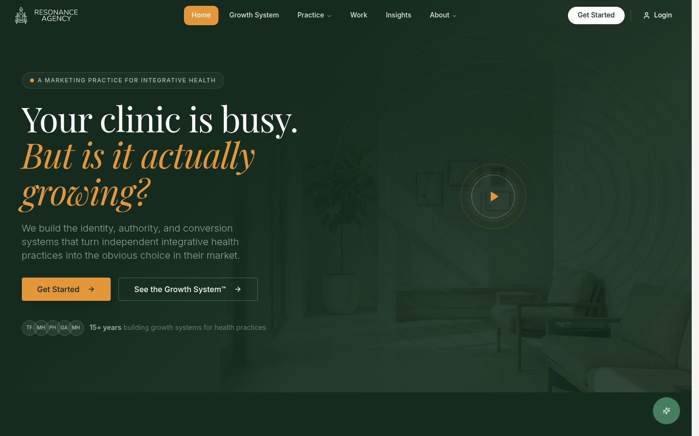 Resonance Agency website preview