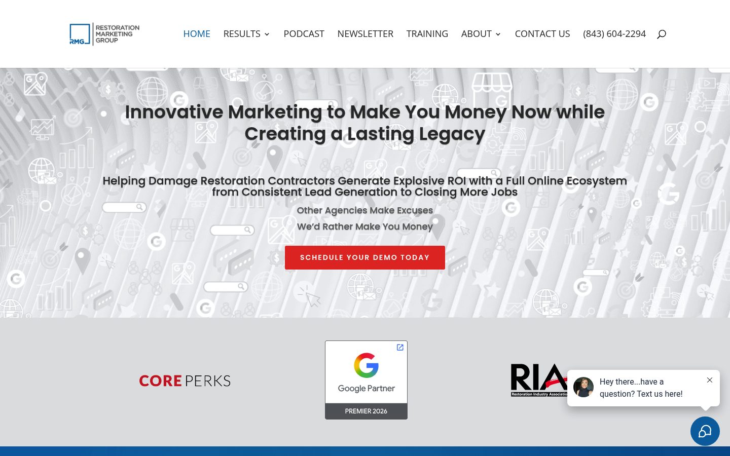 Restoration Marketing Group website preview