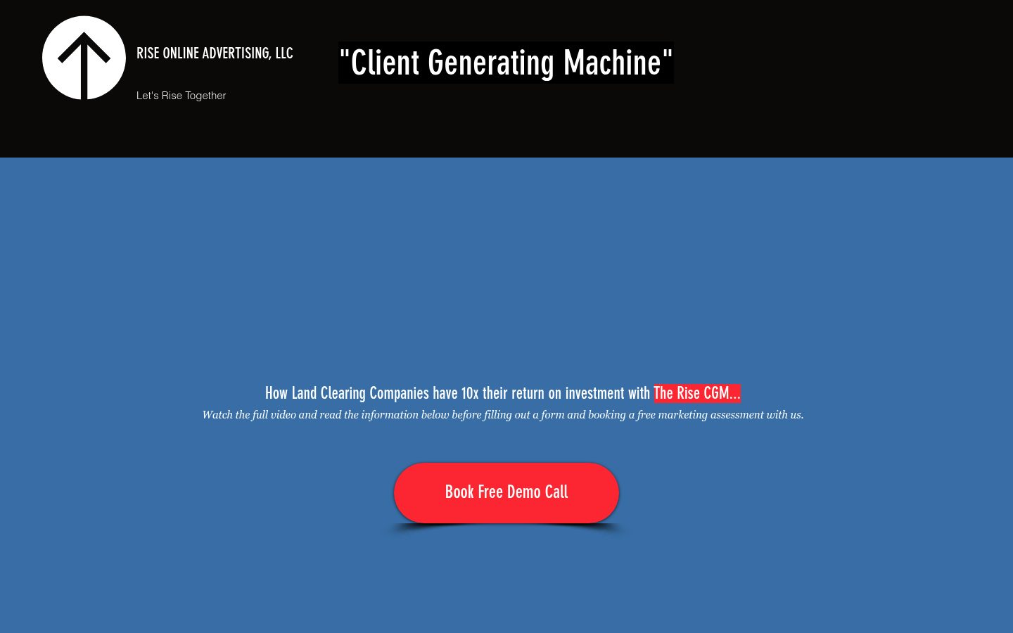 Rise Online Advertising website preview