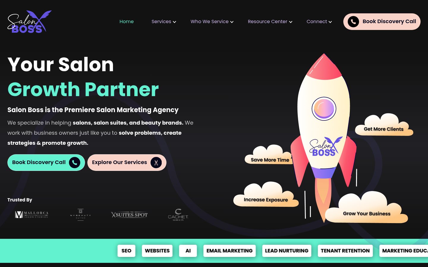 Salon Boss website preview
