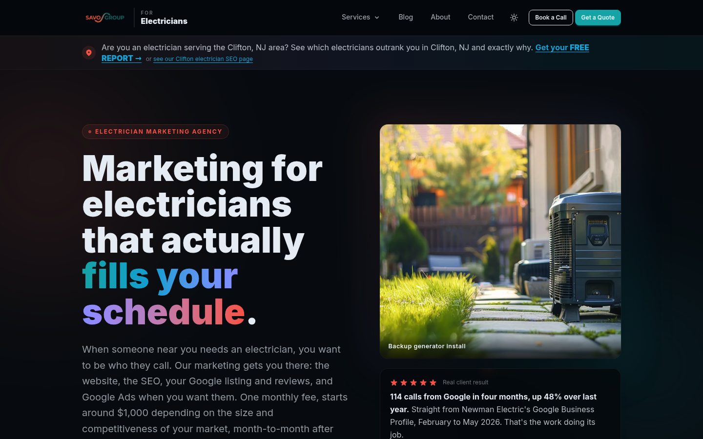 Savo Group website preview