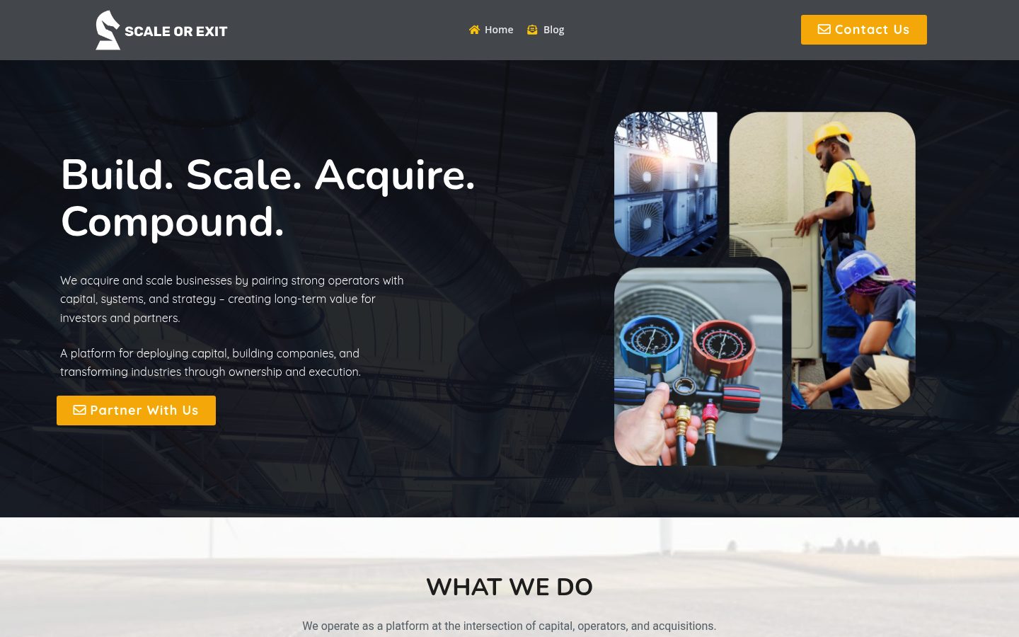Scale or Exit Partners website preview