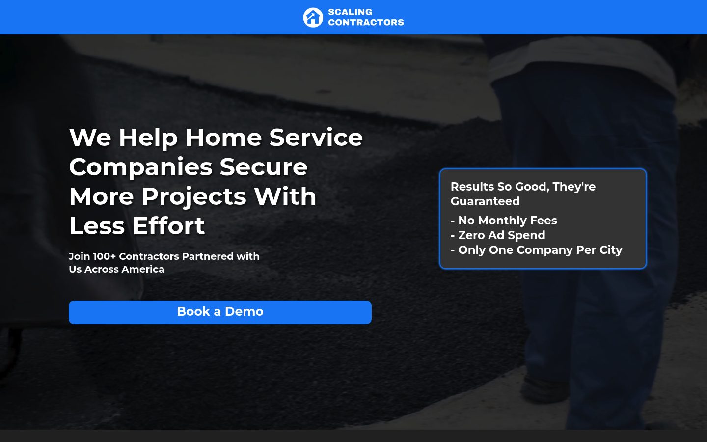 Scaling Contractors website preview