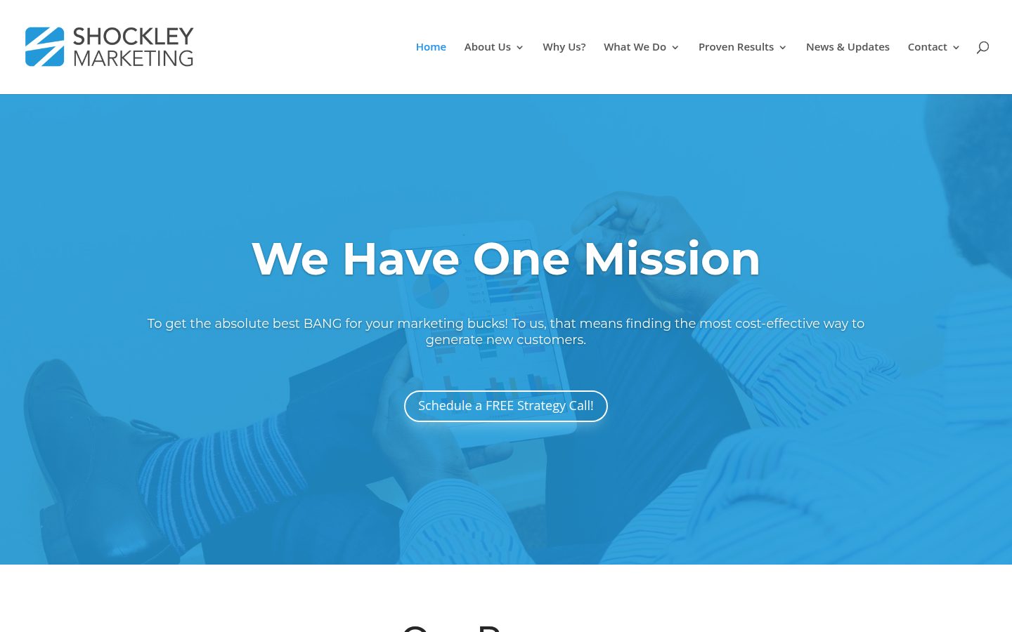 Shockley Marketing website preview