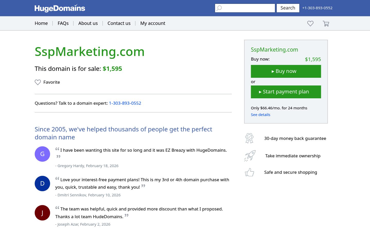 SSP Marketing website preview