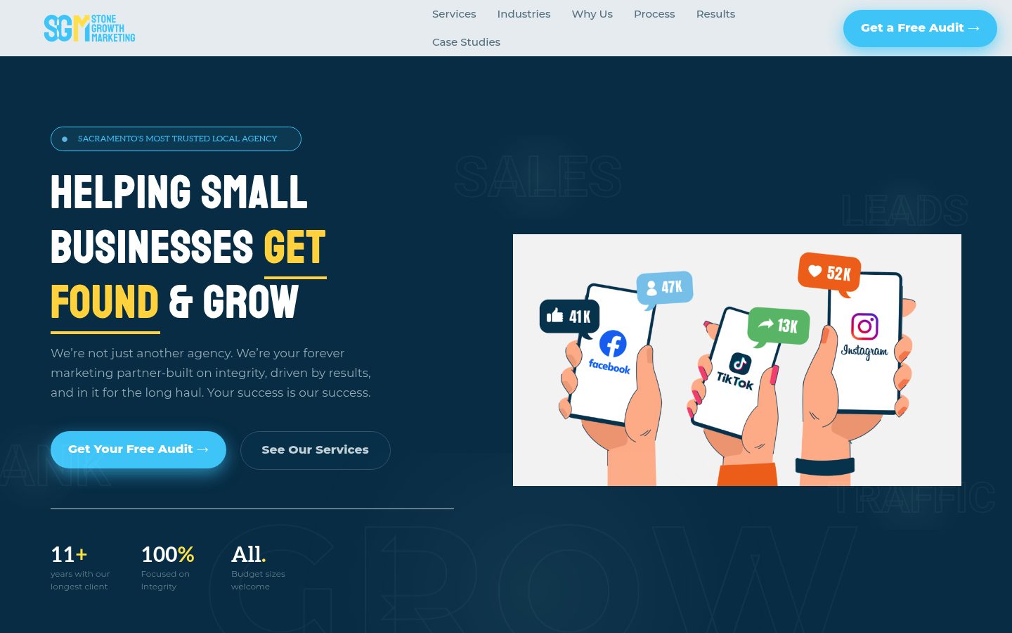 Stone Growth Marketing website preview