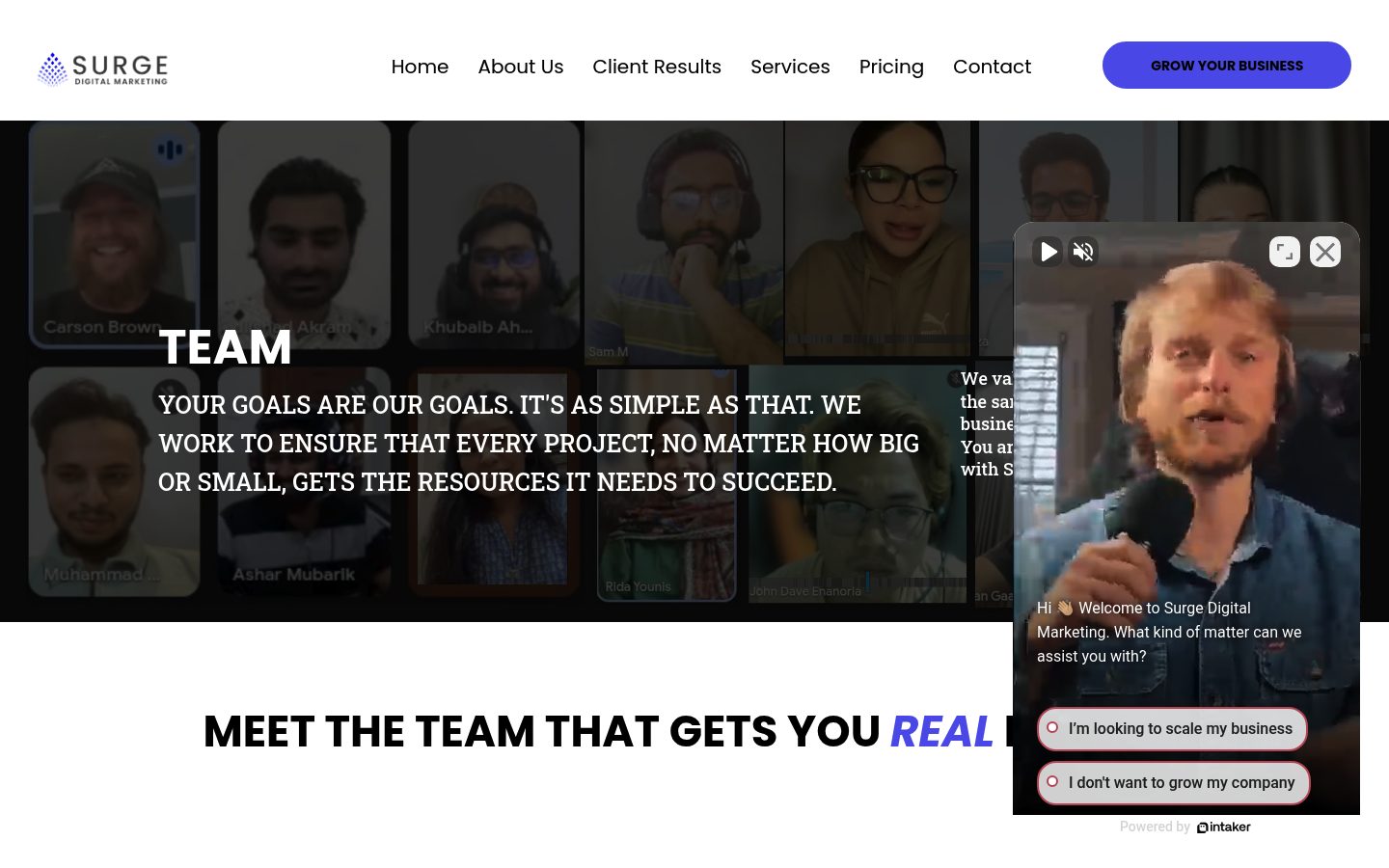 Surge Digital Marketing website preview