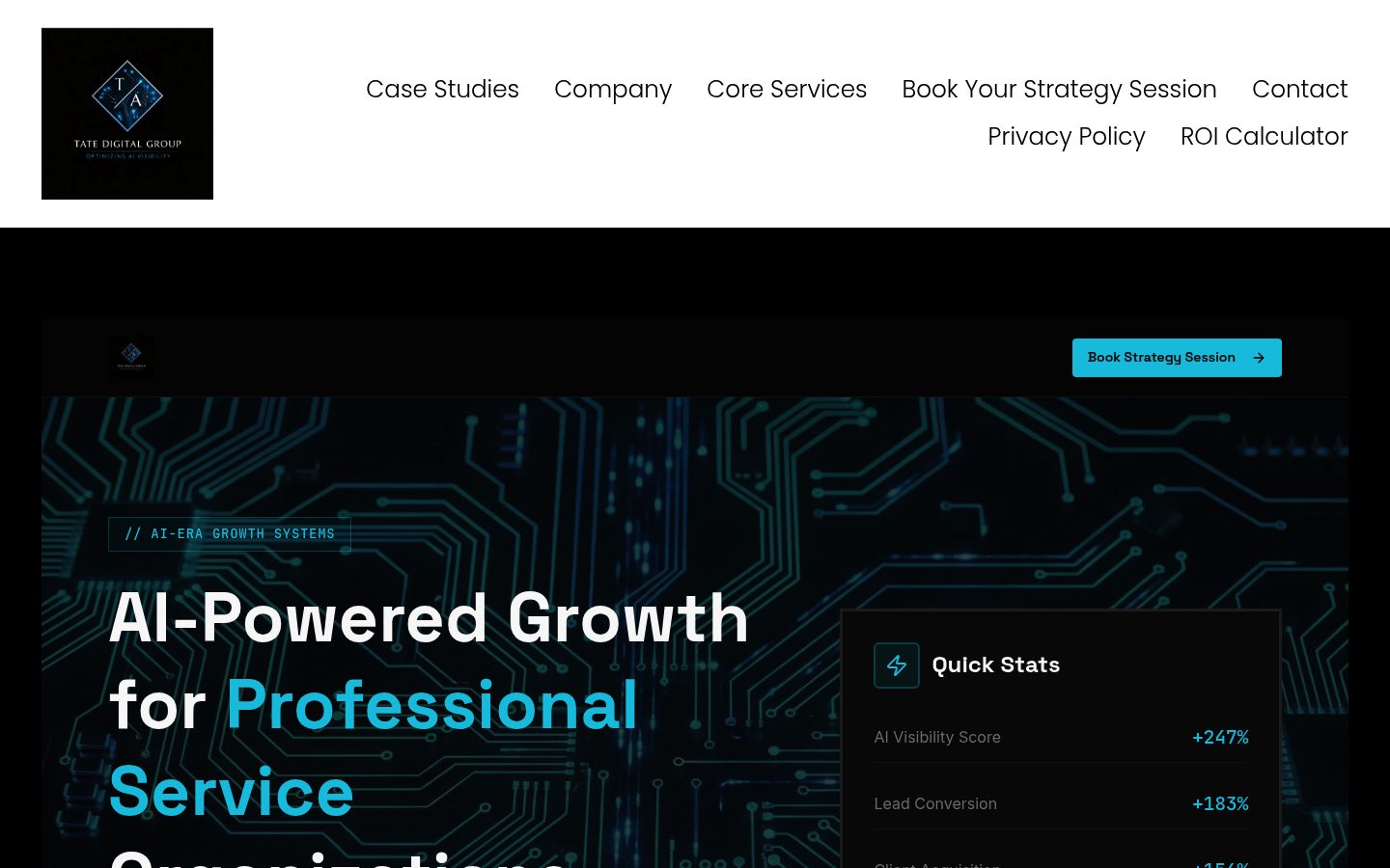 Tate Digital Group website preview