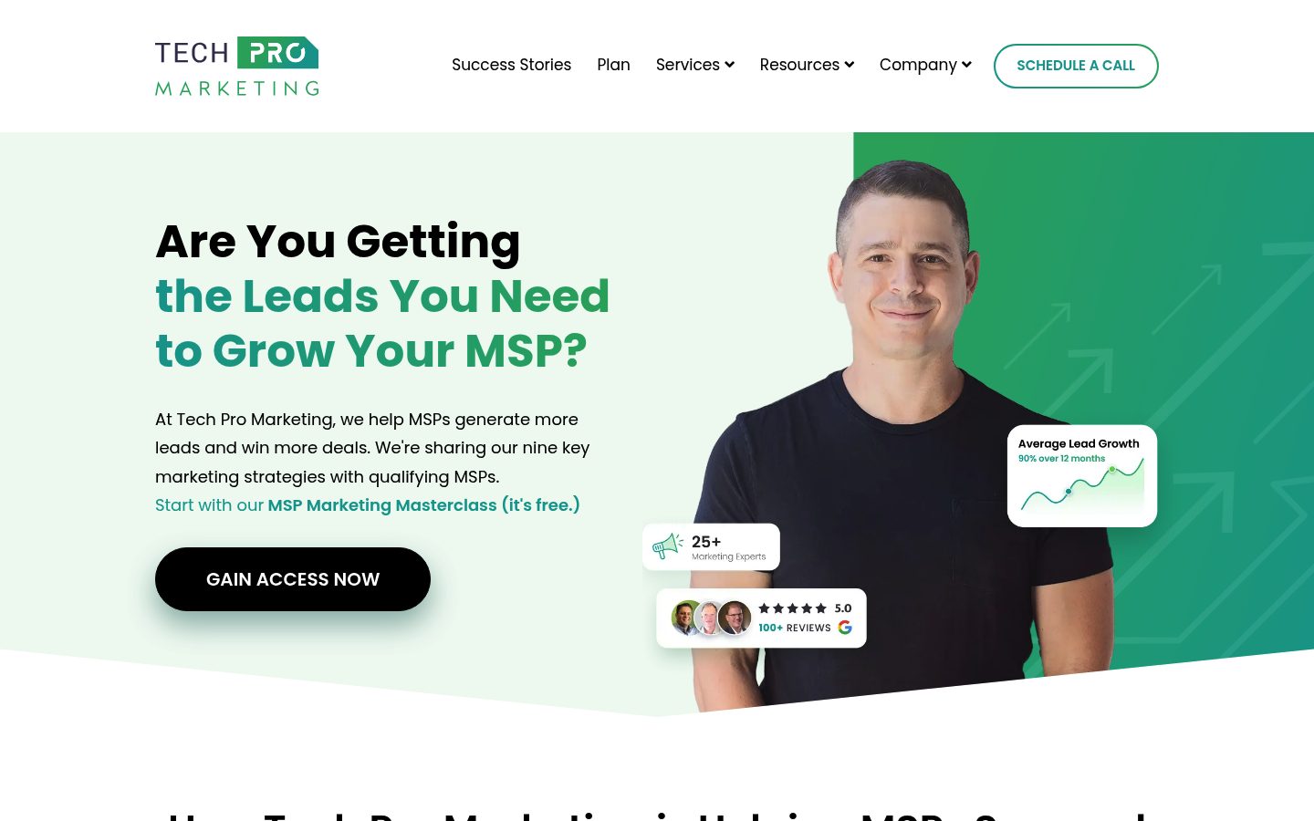 Tech Pro Marketing website preview