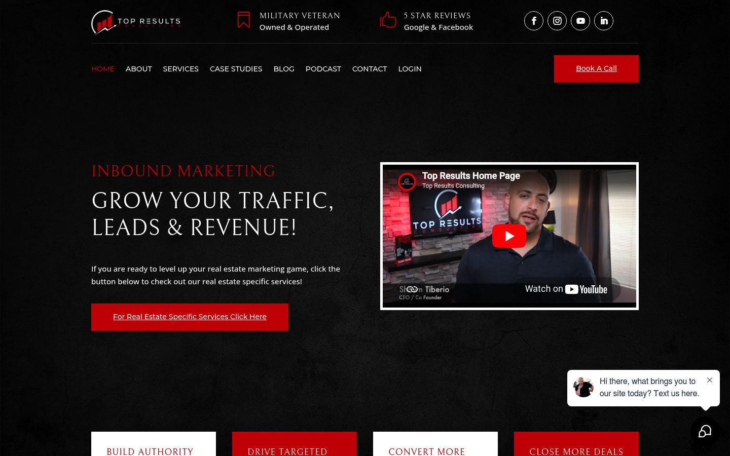 Top Results Consulting, llc website preview