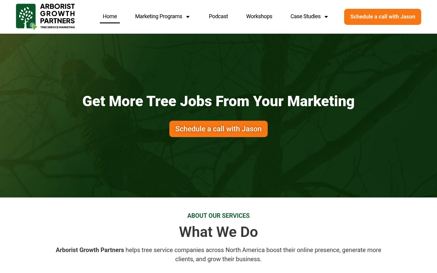 Arborist Growth Partners website preview