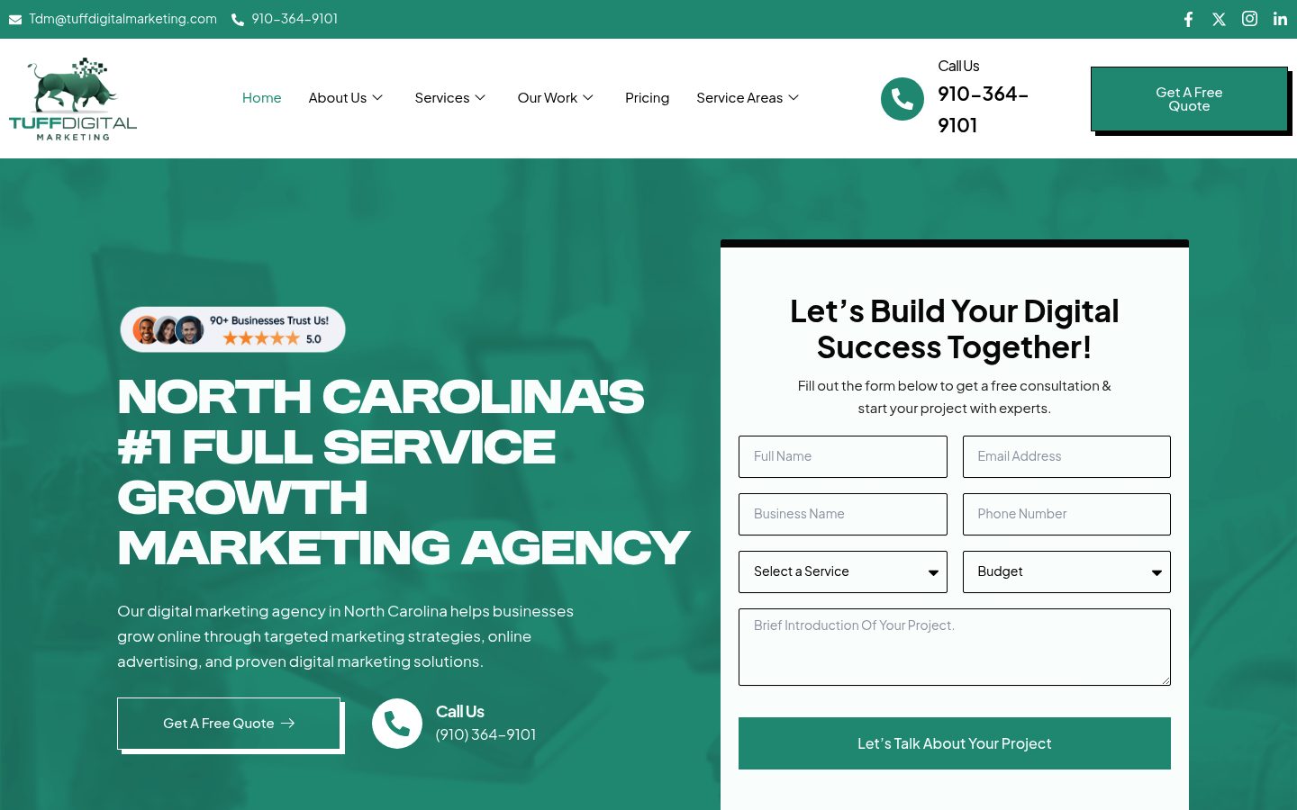 Tuff Digital Marketing website preview