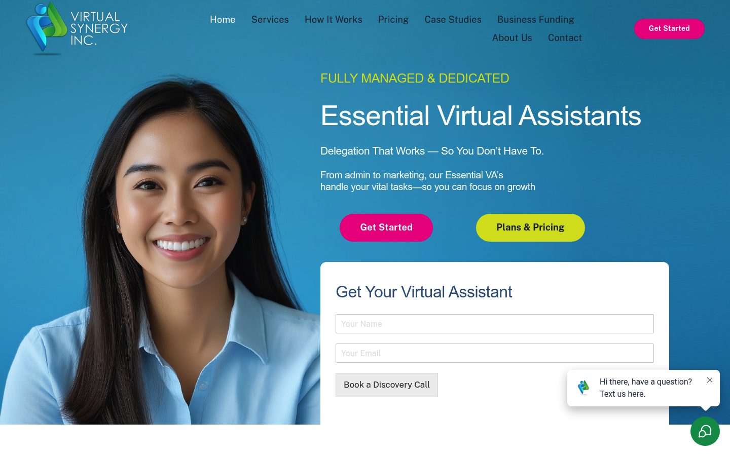Virtual Synergy Inc website preview