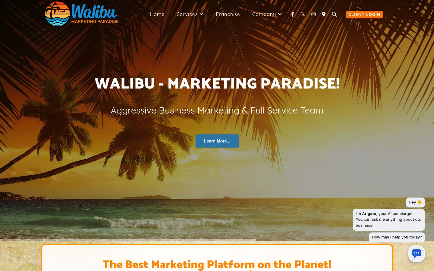 Walibu website preview