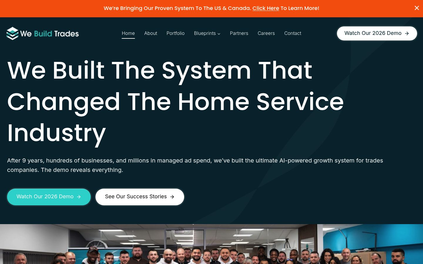 We Build Trades Ltd. website preview
