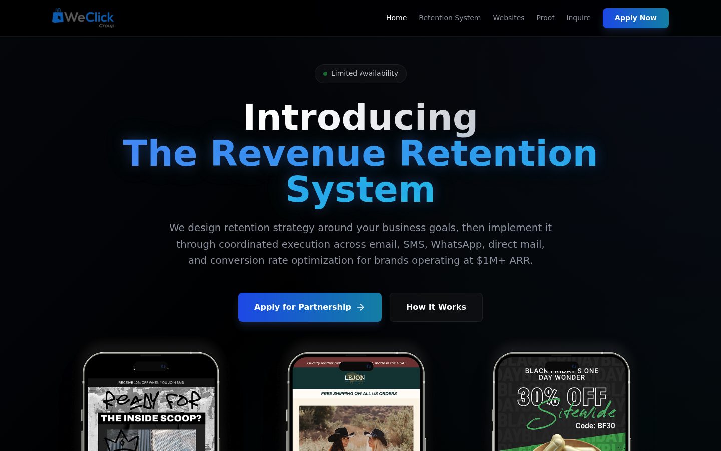 WeClick Group website preview