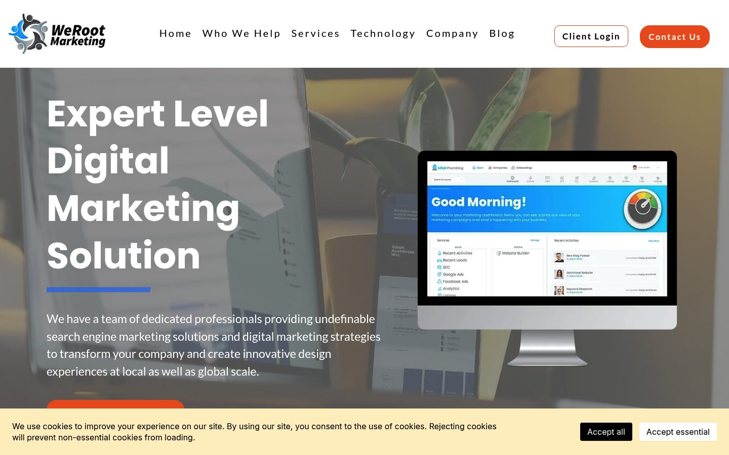 WeRoot Marketing website preview