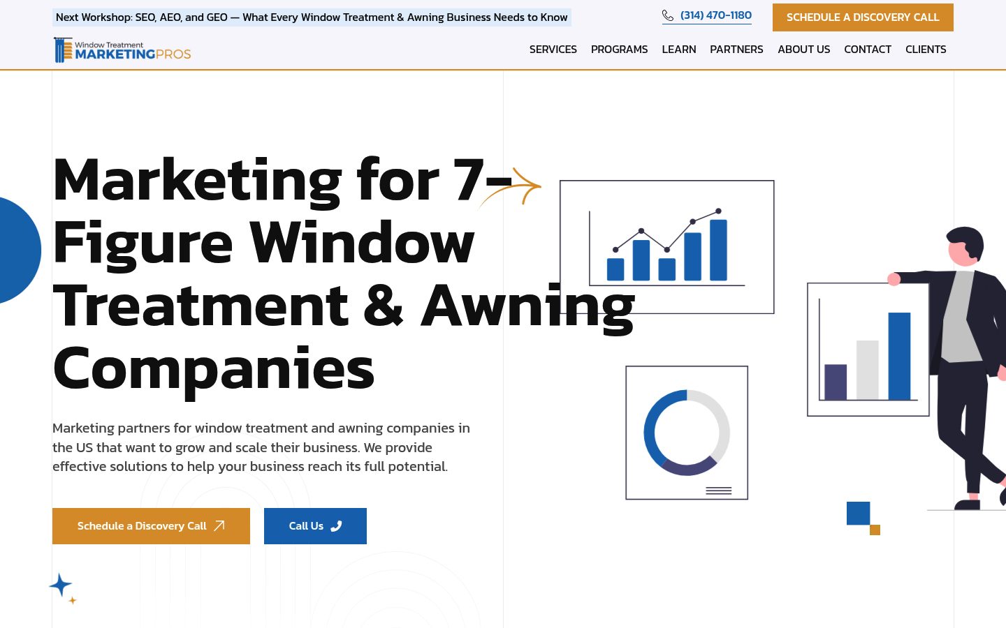 Window Treatment Marketing Pros website preview