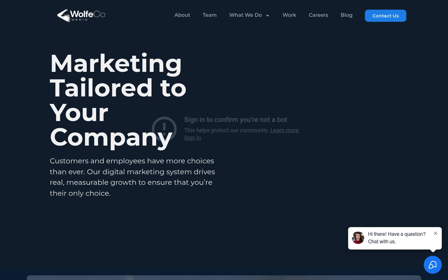 WolfCo Media website preview
