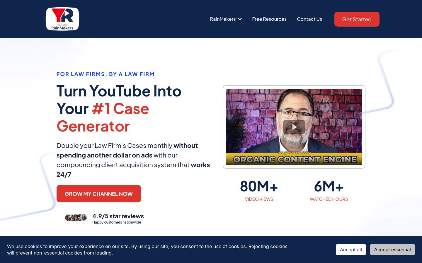 You Tube Rainmakers website preview